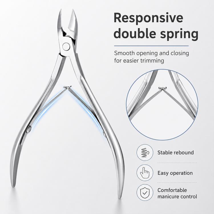 Tronchesino per cuticole in acciaio inossidabile, strumento per manicure e cura di unghie e cuticole., Single Cuticle Nipper