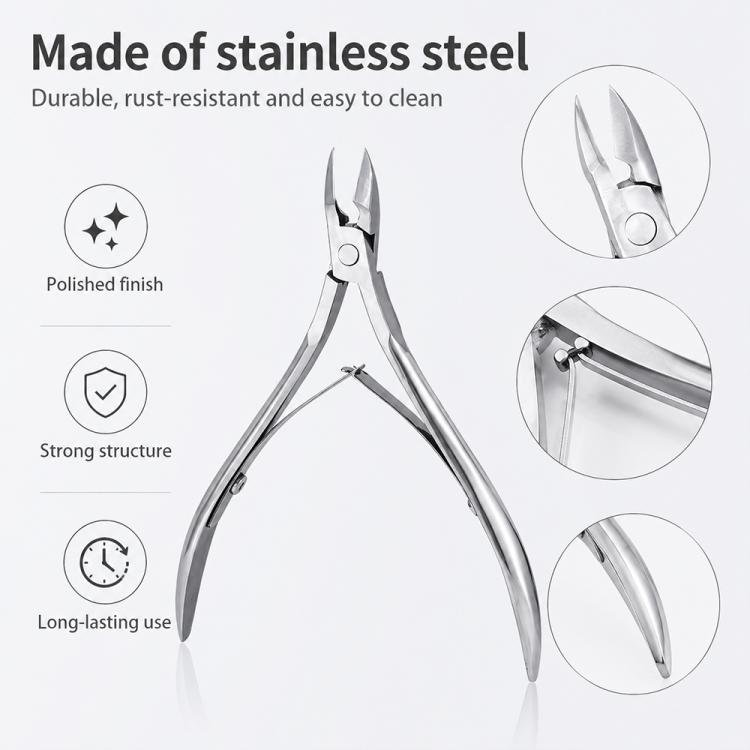 Tronchesino per cuticole in acciaio inossidabile, strumento per manicure e cura di unghie e cuticole., Single Cuticle Nipper