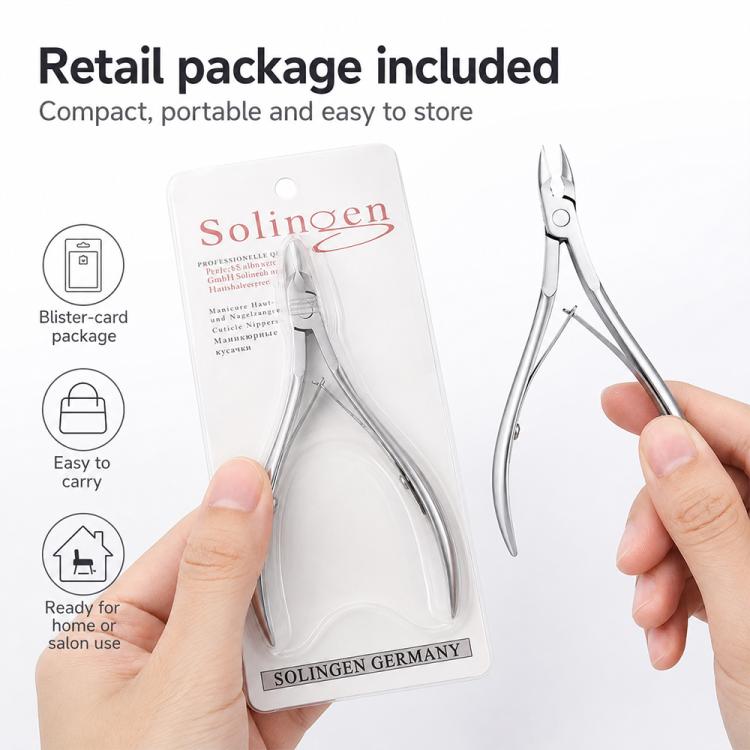 Tronchesino per cuticole in acciaio inossidabile, strumento per manicure e cura di unghie e cuticole., Single Cuticle Nipper