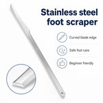 Raschietto per calli al tallone in acciaio inossidabile con foro rotondo, strumento per la cura dei piedi, Round Hole Style Foot Scraper