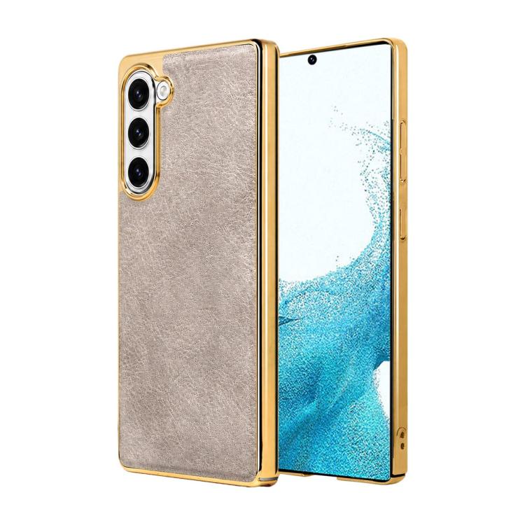Cornice in policarbonato con texture effetto pelle bovina galvanizzata + custodia per telefono in ecopelle, For Galaxy S22 Ultra 5G, For Galaxy S22 5G