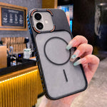 Custodia magnetica per telefono Armor 2 in 1 in TPU + PC, For iPhone 16, For iPhone 15 Pro Max, For iPhone 15 Pro, For iPhone 15, For iPhone 14, For iPhone 14 Pro