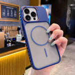 Custodia magnetica per telefono Armor 2 in 1 in TPU + PC, For iPhone 16, For iPhone 15 Pro Max, For iPhone 15 Pro, For iPhone 15, For iPhone 14, For iPhone 14 Pro