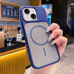 Custodia magnetica per telefono Armor 2 in 1 in TPU + PC, For iPhone 16, For iPhone 15 Pro Max, For iPhone 15 Pro, For iPhone 15, For iPhone 14, For iPhone 14 Pro