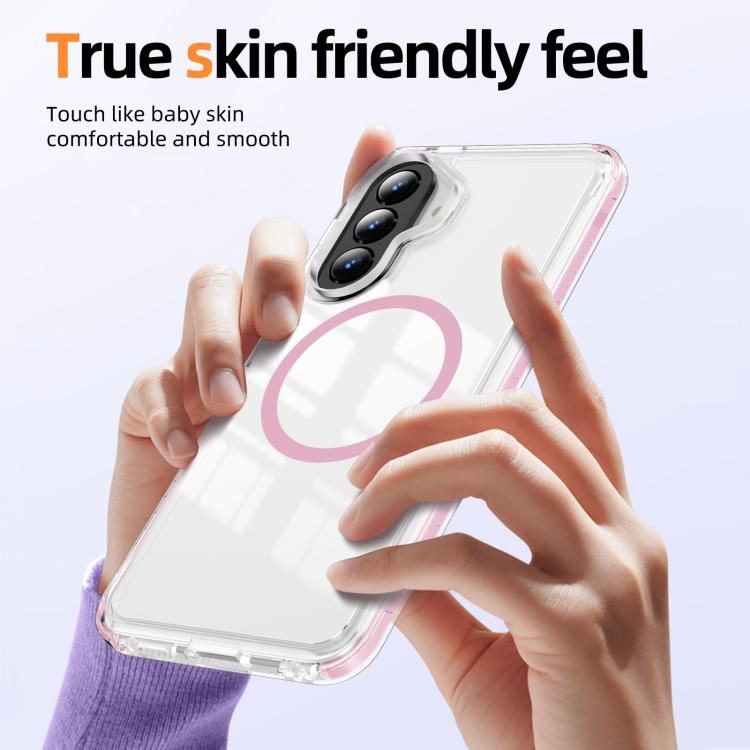 Custodia per telefono Crystal Shield trasparente magnetica ibrida in acrilico e TPU, For Galaxy A57 5G, For Galaxy A37 5G