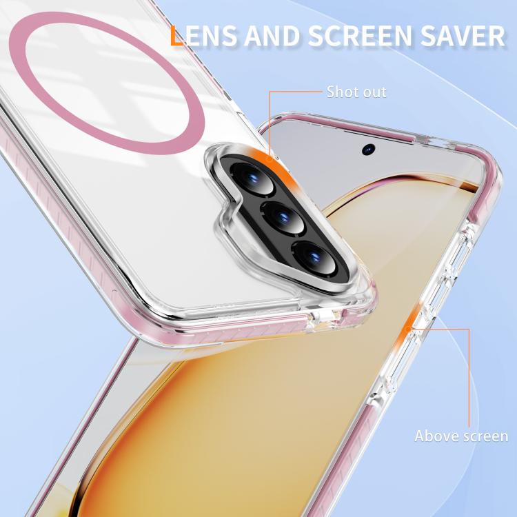 Custodia per telefono Crystal Shield trasparente magnetica ibrida in acrilico e TPU, For Galaxy A57 5G, For Galaxy A37 5G