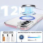 Custodia per telefono Crystal Shield trasparente magnetica ibrida in acrilico e TPU, For Galaxy A57 5G, For Galaxy A37 5G
