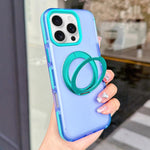 Custodia magnetica per telefono in PC con supporto girevole a 360° in metallo., For iPhone 16 Pro, For iPhone 16, For iPhone 15 Pro Max, For iPhone 15 Pro