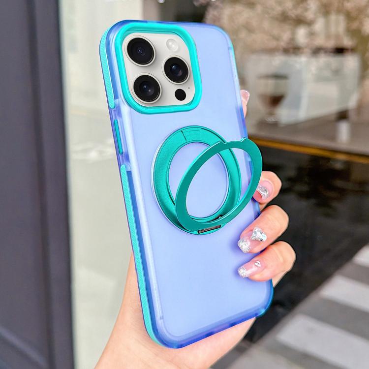 Custodia magnetica per telefono in PC con supporto girevole a 360° in metallo., For iPhone 16 Pro, For iPhone 16, For iPhone 15 Pro Max, For iPhone 15 Pro