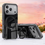 Custodia per telefono magnetica antiurto in metallo con supporto girevole a 360° e chiusura a airbag Jelly Air., For iPhone 17 Pro Max, For iPhone 17 Pro, For iPhone 17, For iPhone 16 Pro Max, For iPhone 16 Pro