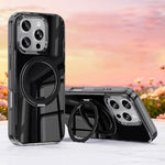 Custodia per telefono magnetica antiurto in metallo con supporto girevole a 360° e chiusura a airbag Jelly Air., For iPhone 17 Pro Max, For iPhone 17 Pro, For iPhone 17, For iPhone 16 Pro Max, For iPhone 16 Pro