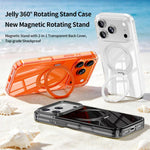 Custodia per telefono magnetica antiurto in metallo con supporto girevole a 360° e chiusura a airbag Jelly Air., For iPhone 17 Pro Max, For iPhone 17 Pro, For iPhone 17, For iPhone 16 Pro Max, For iPhone 16 Pro