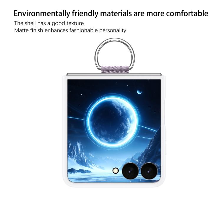Custodia per telefono in PC con anello a D-Buckle, For Galaxy Z Flip8 5G, For Galaxy Z Flip7 5G