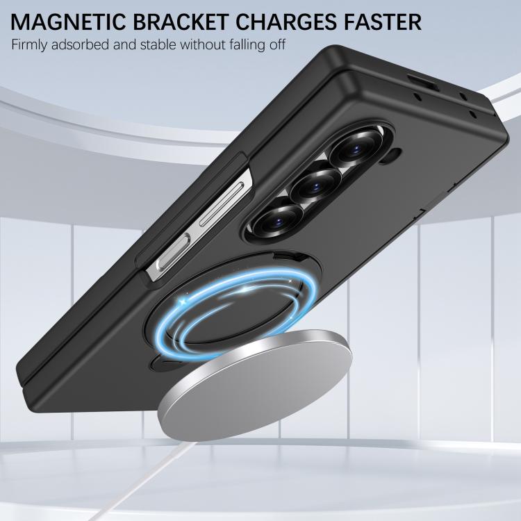 Custodia per telefono in PC con supporto magnetico girevole a 360°, senza pellicola protettiva., For Galaxy Z Fold8 Ultra 5G, For Galaxy Z Fold7 5G