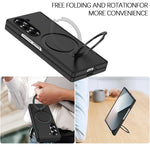 Custodia per telefono in PC con supporto magnetico girevole a 360°, senza pellicola protettiva., For Galaxy Z Fold8 Ultra 5G, For Galaxy Z Fold7 5G