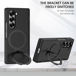 Custodia per telefono in PC con supporto magnetico girevole a 360°, senza pellicola protettiva., For Galaxy Z Fold6