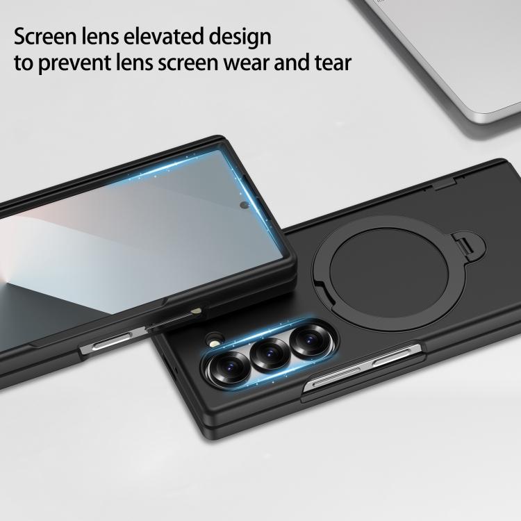 Custodia per telefono in PC con cerniera girevole a 360° e supporto magnetico integrato., For Galaxy Z Fold8 Ultra 5G, For Galaxy Z Fold7 5G