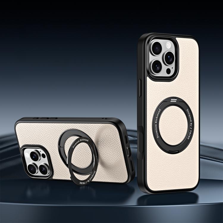 Custodia per telefono magnetica in ecopelle con supporto girevole a 360 gradi., For iPhone 16 Pro, For iPhone 15 Pro Max, For iPhone 15 Pro