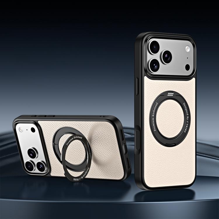 Custodia per telefono magnetica in ecopelle con supporto girevole a 360 gradi., For iPhone 17 Pro Max, For iPhone 17 Pro, For iPhone 16 Pro Max