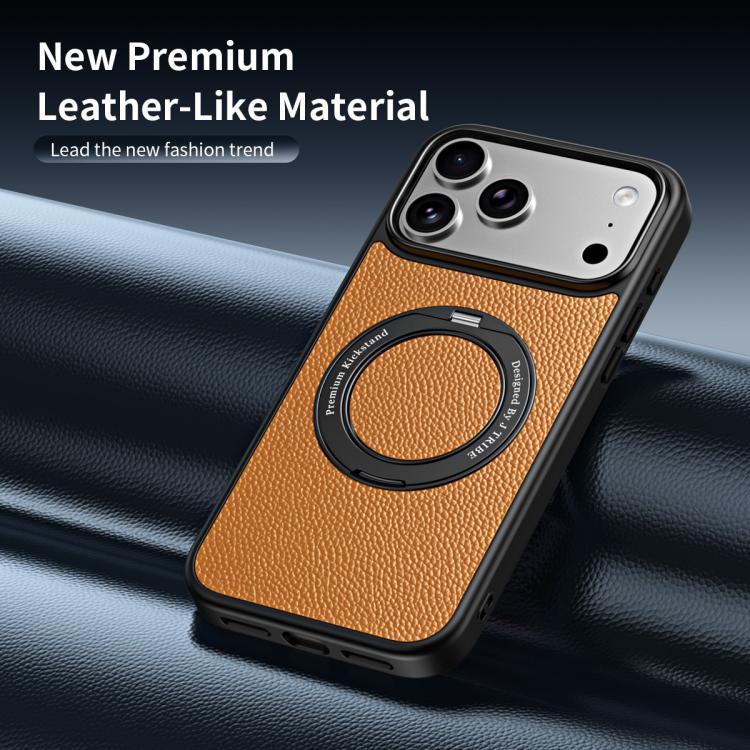 Custodia per telefono magnetica in ecopelle con supporto girevole a 360 gradi., For iPhone 16 Pro, For iPhone 15 Pro Max, For iPhone 15 Pro