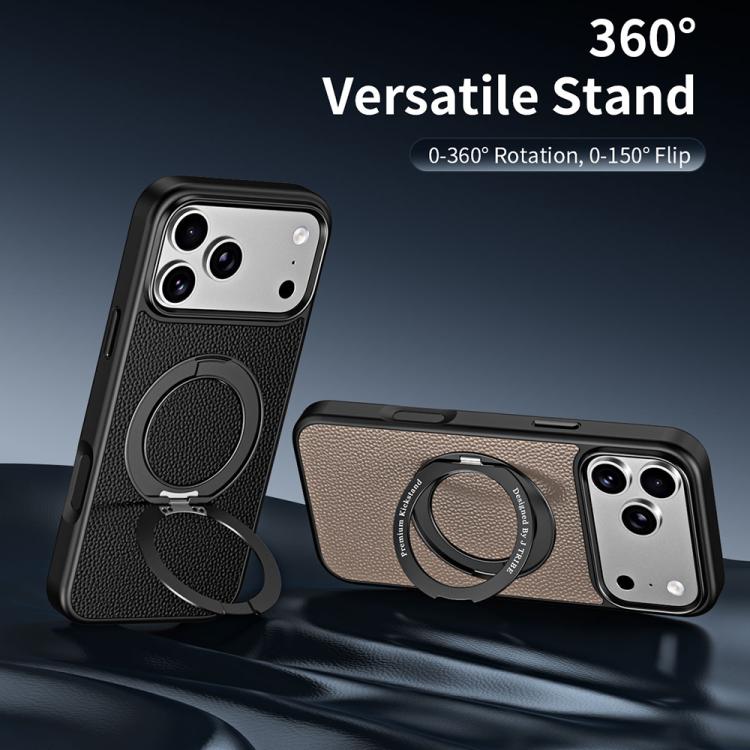 Custodia per telefono magnetica in ecopelle con supporto girevole a 360 gradi., For iPhone 17 Pro Max, For iPhone 17 Pro, For iPhone 16 Pro Max
