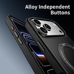 Custodia per telefono magnetica in ecopelle con supporto girevole a 360 gradi., For iPhone 17 Pro Max, For iPhone 17 Pro, For iPhone 16 Pro Max