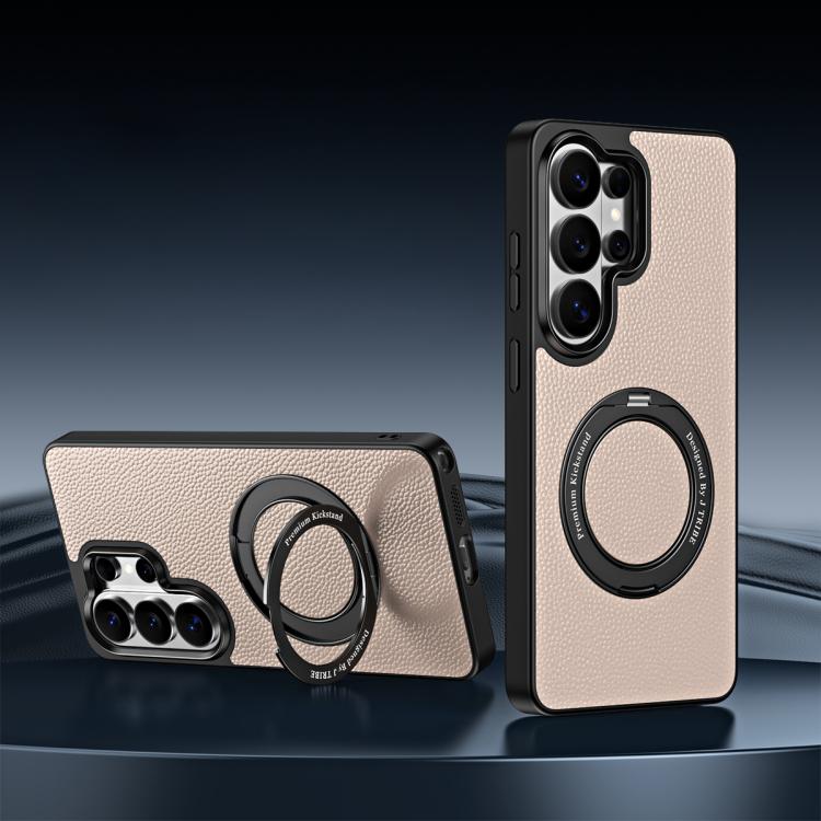 Custodia per telefono magnetica in ecopelle con supporto girevole a 360 gradi., For Galaxy S26 Ultra 5G, For Galaxy S25 Ultra 5G