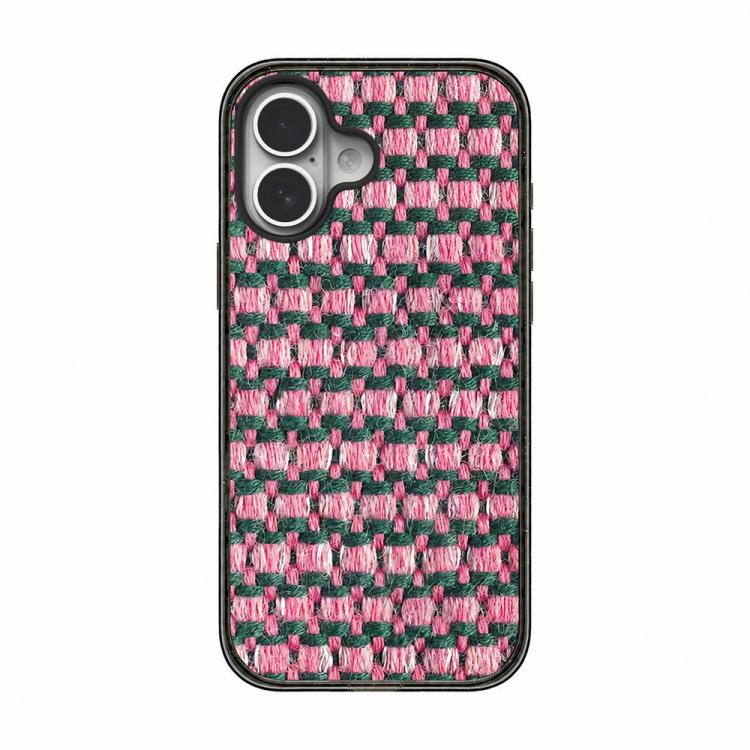 Custodia per telefono in acrilico TPU con stampa effetto denim a maglia., For iPhone 16 Pro Max, For iPhone 16 Pro, For iPhone 16 Plus, For iPhone 16
