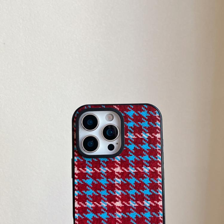 Custodia per telefono in acrilico TPU con stampa effetto denim a maglia., For iPhone 17 Pro Max, For iPhone 17 Pro, For iPhone 17, For iPhone Air