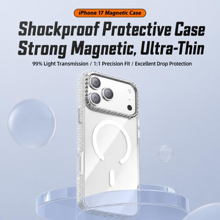 Custodia magnetica trasparente per telefono con motivo Kylin, For iPhone 17 Pro Max, For iPhone 17 Pro, For iPhone 17, For iPhone Air, For iPhone 16 Pro Max, For iPhone 16 Pro, For iPhone 16, For iPhone 15 Pro Max