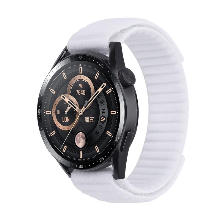 Cinturino per orologio in nylon con trama ondulata e chiusura a strappo., For Garmin 22mm