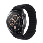 Cinturino per orologio in nylon con trama ondulata e chiusura a strappo., For Garmin 22mm