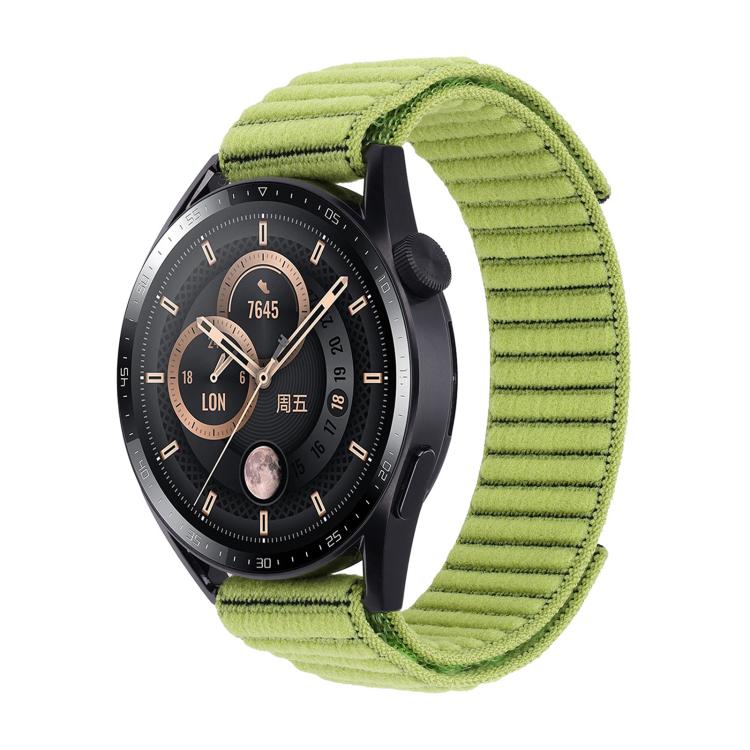 Cinturino per orologio in nylon con trama ondulata e chiusura a strappo., For Garmin 22mm