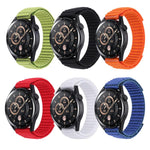 Cinturino per orologio in nylon con trama ondulata e chiusura a strappo., For Garmin 22mm