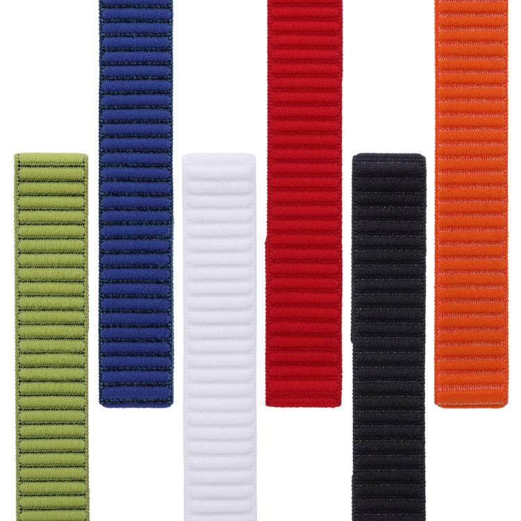 Cinturino per orologio in nylon con trama ondulata e chiusura a strappo., For Garmin 22mm