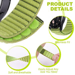 Cinturino per orologio in nylon con trama ondulata e chiusura a strappo., For Garmin 22mm