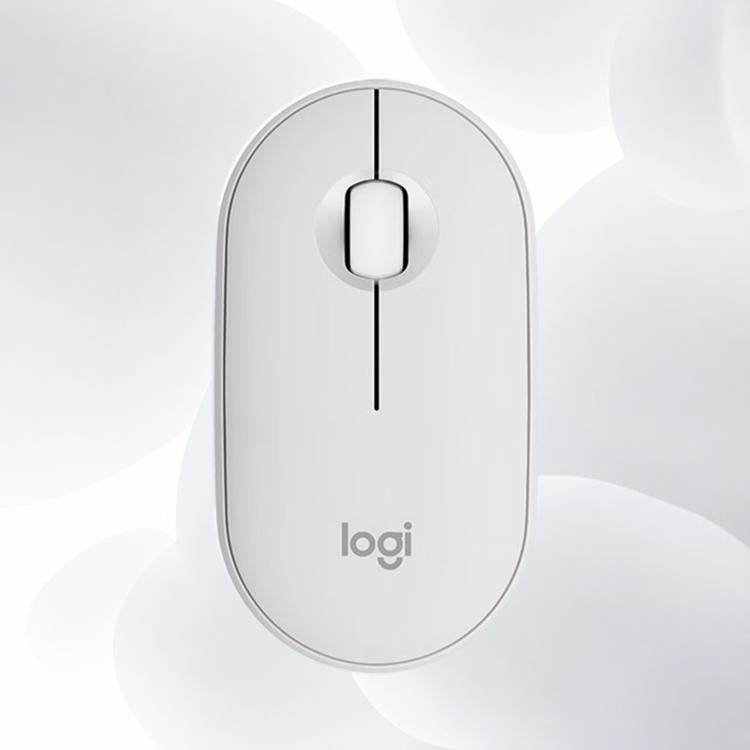 Mouse wireless Bluetooth Logitech PEBBLE 2.0 M350S ultrasottile a doppia modalità con risoluzione di 4000 DPI.