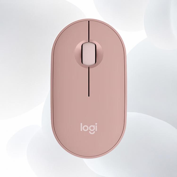 Mouse wireless Bluetooth Logitech PEBBLE 2.0 M350S ultrasottile a doppia modalità con risoluzione di 4000 DPI.