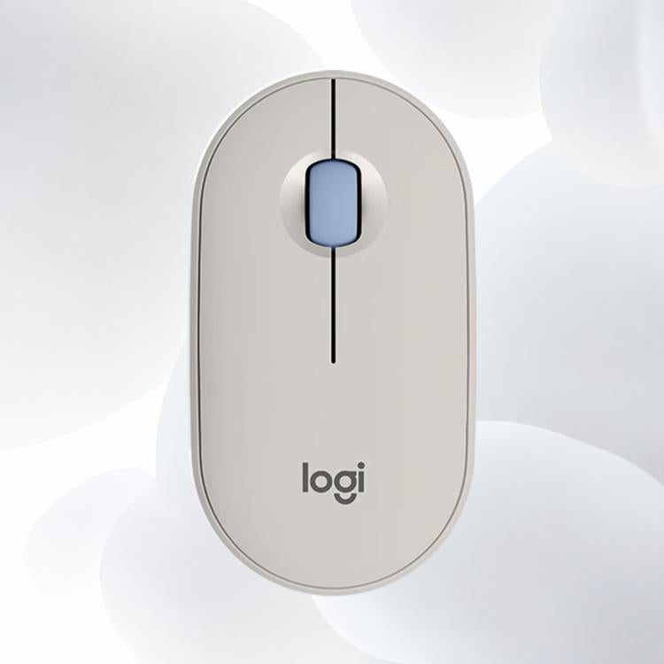 Mouse wireless Bluetooth Logitech PEBBLE 2.0 M350S ultrasottile a doppia modalità con risoluzione di 4000 DPI.