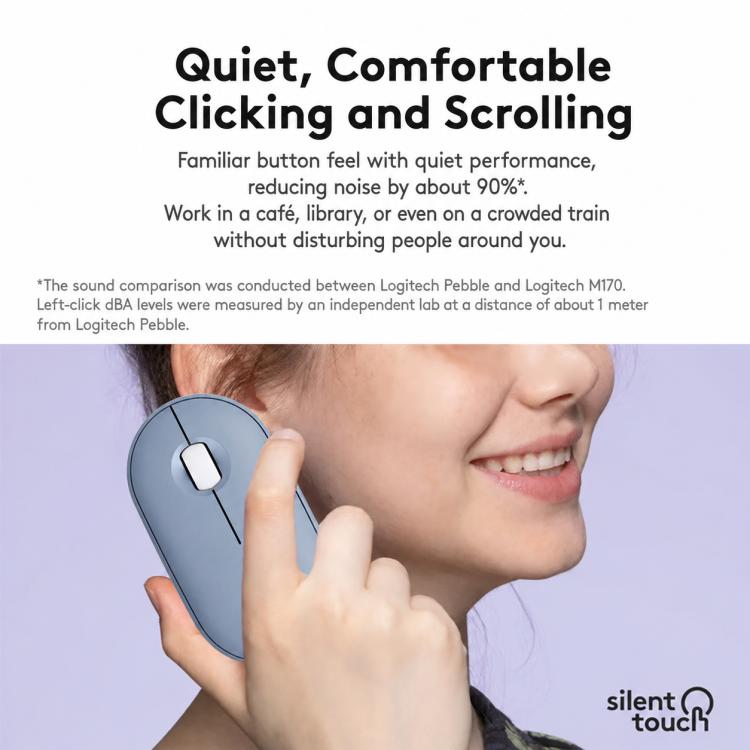 Mouse wireless Bluetooth Logitech Pebble M350S 4000 DPI