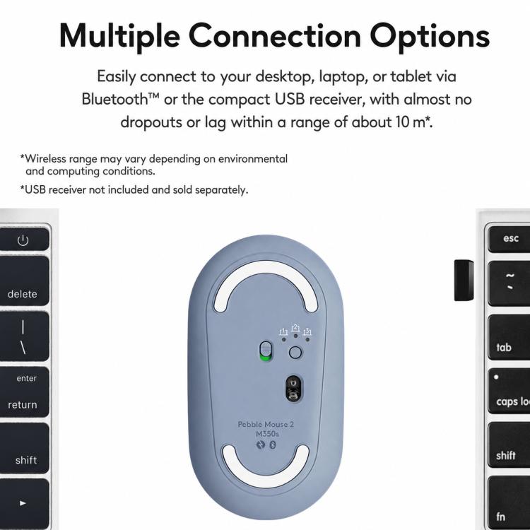 Mouse wireless Bluetooth Logitech Pebble M350S 4000 DPI