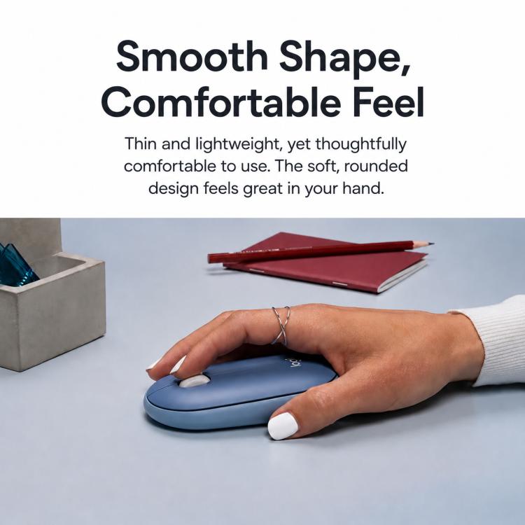 Mouse wireless Bluetooth Logitech Pebble M350S 4000 DPI