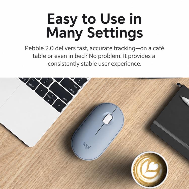 Mouse wireless Bluetooth Logitech Pebble M350S 4000 DPI
