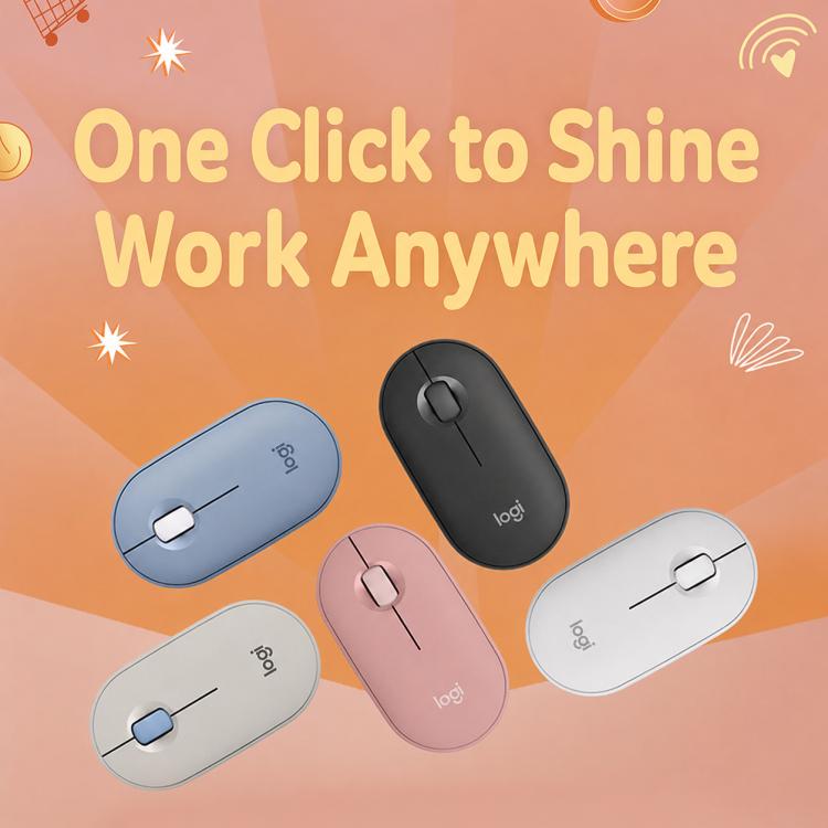 Mouse wireless Bluetooth Logitech Pebble M350S 4000 DPI