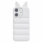 Custodia per telefono in TPU con motivo orecchie di volpe e piumino d'oca, For iPhone 17 Pro Max, For iPhone 17 Pro, For iPhone 17, For iPhone 16 Pro Max