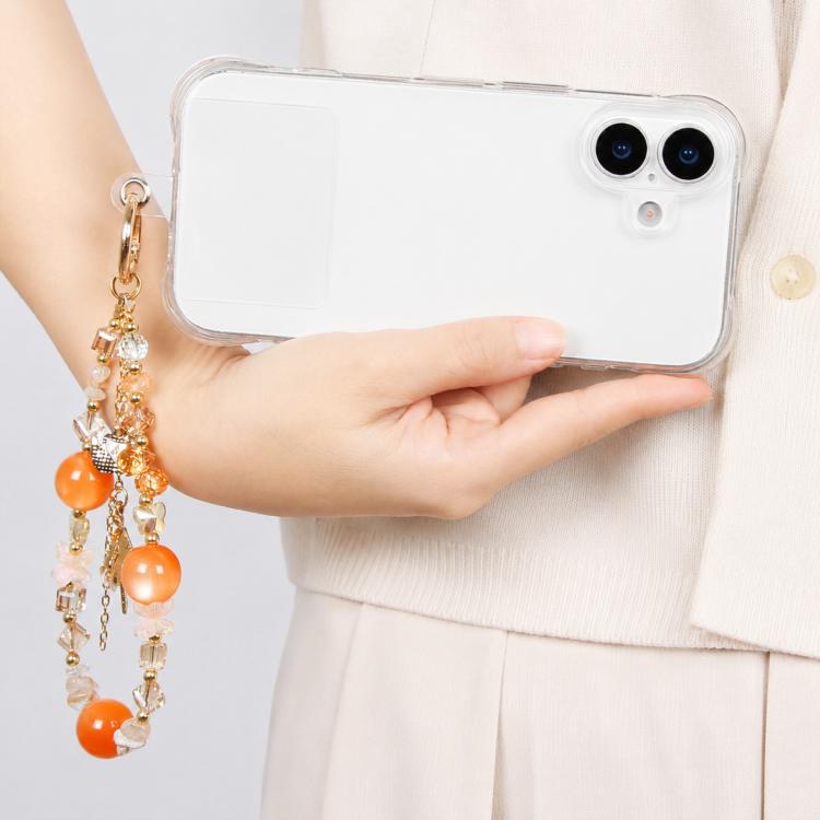 Ciondolo per cellulare con perline a forma di danzatrice di cigni e laccetto di sicurezza per donne e ragazze.