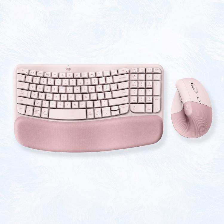Set tastiera e mouse ergonomico wireless Logitech WAVE KEYS LIFT COMBO
