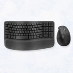 Set tastiera e mouse ergonomico wireless Logitech WAVE KEYS LIFT COMBO