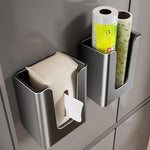 Porta fazzoletti magnetico da parete, senza foratura, in acciaio al carbonio.