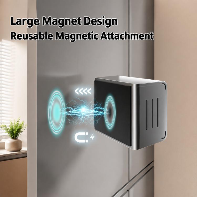 Porta fazzoletti magnetico da parete, senza foratura, in acciaio al carbonio.